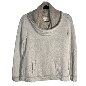 J.Crew Cowl Neck Pullover Sweatshirt B4923 Small Light Tan Wool Blend